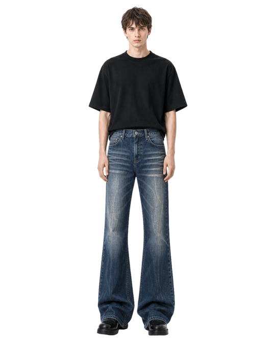 Flare denim pants