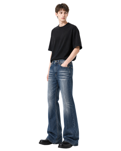 Flare denim pants