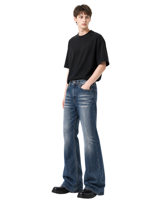 Flare denim pants