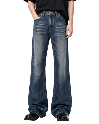 Flare denim pants