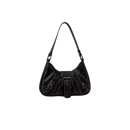 Leather-Belt Utility Shoulder Bag