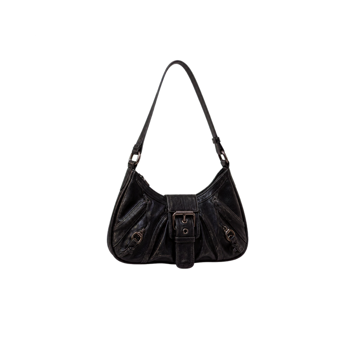 Leather-Belt Utility Shoulder Bag